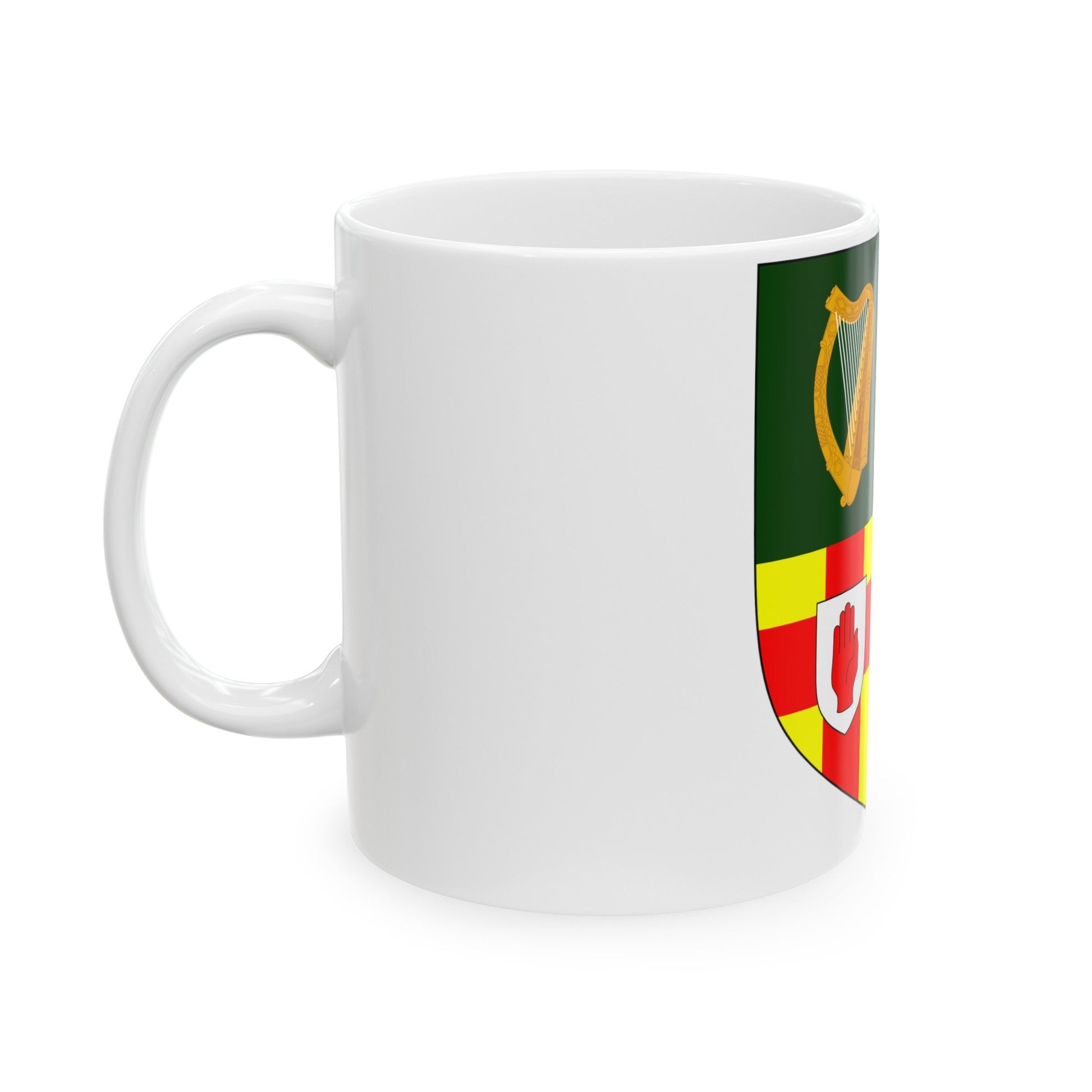 Provincial Arms of Ireland - White Coffee Mug-The Sticker Space