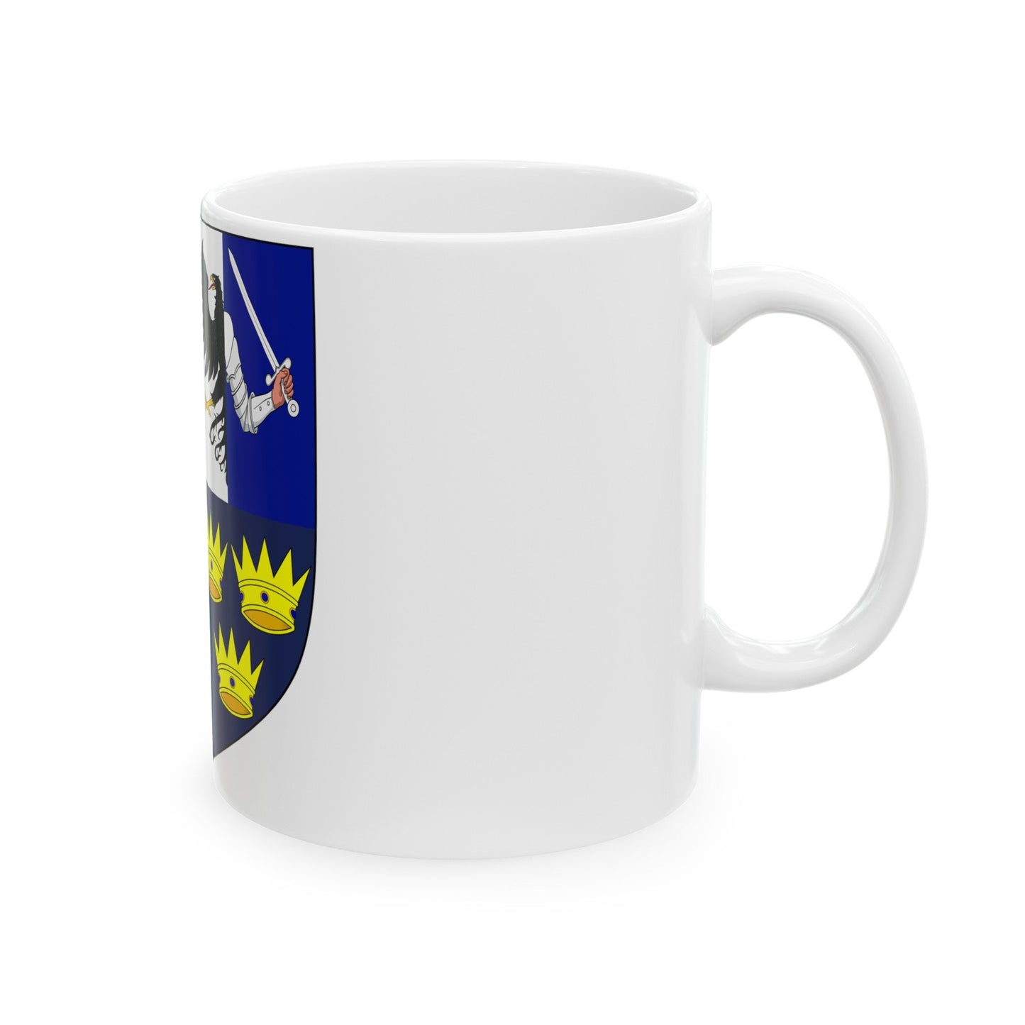 Provincial Arms of Ireland - White Coffee Mug-The Sticker Space