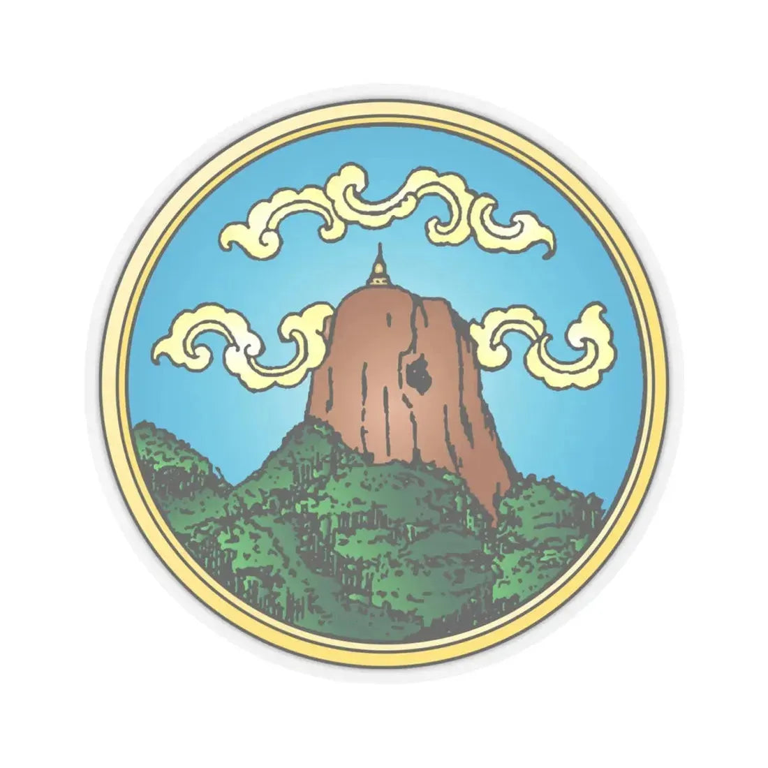 Provincial Seal of Phatthalung (Thailand) STICKER Vinyl Kiss-Cut Decal 4 Inch Transparent - The Sticker Space