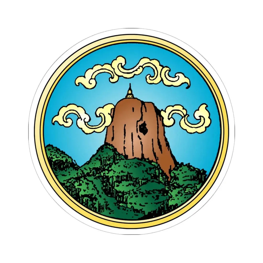 Provincial Seal of Phatthalung (Thailand) STICKER Vinyl Kiss-Cut Decal 6 Inch White - The Sticker Space