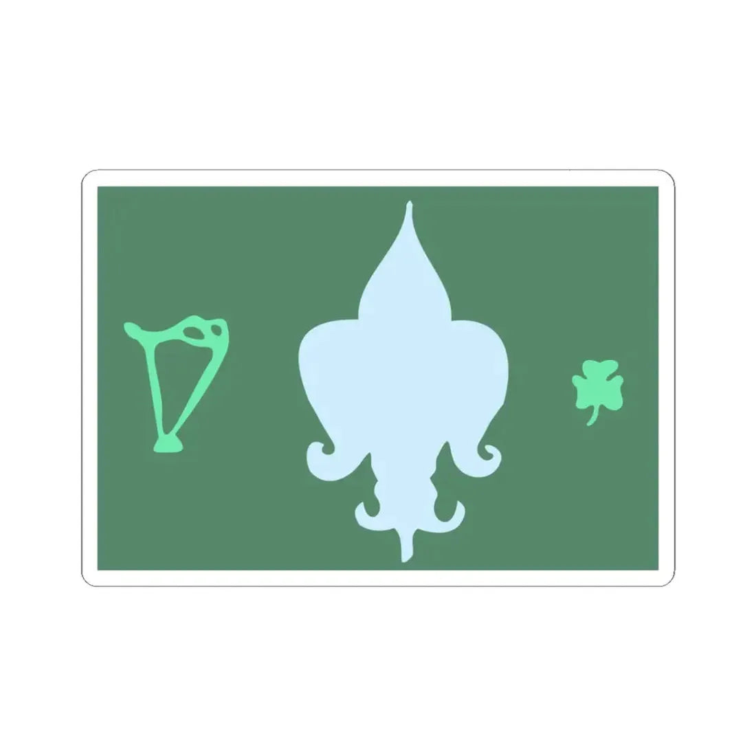 Provisional Government of Saskatchewan flag (Canada) STICKER Vinyl Kiss-Cut Decal 3 Inch White - The Sticker Space