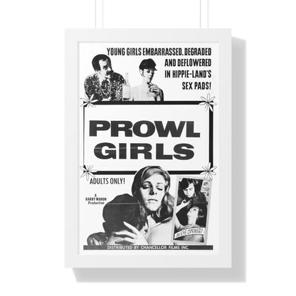 PROWL GIRLS 1968 - Framed Movie Poster-16″ x 24″-The Sticker Space