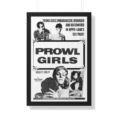 PROWL GIRLS 1968 - Framed Movie Poster - The Sticker Space