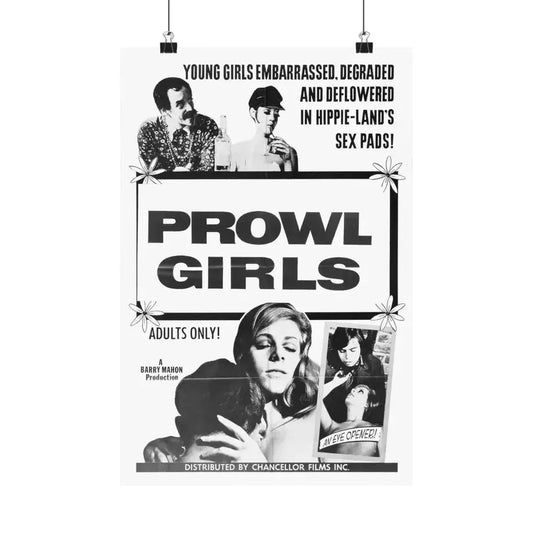 PROWL GIRLS 1968 - Paper Movie Poster 12″ x 18″ Matte - The Sticker Space