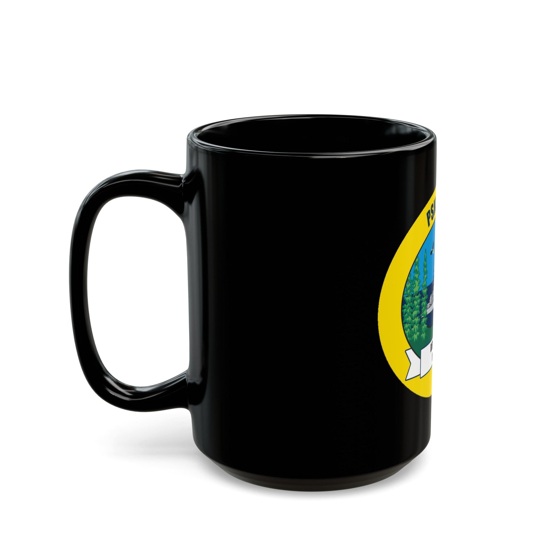 PSNS & IMF Detachment Everett (U.S. Navy) Black Coffee Mug-The Sticker Space