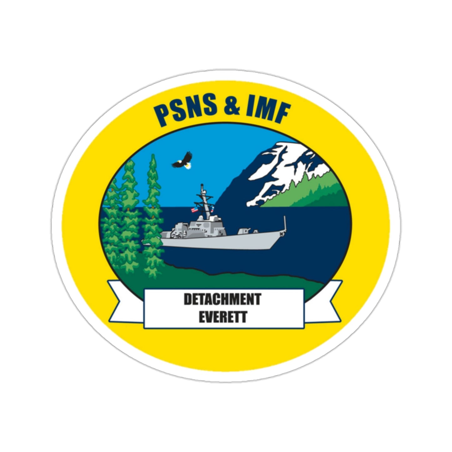 PSNS & IMF Detachment Everett (U.S. Navy) STICKER Vinyl Die-Cut Decal-2 Inch-The Sticker Space