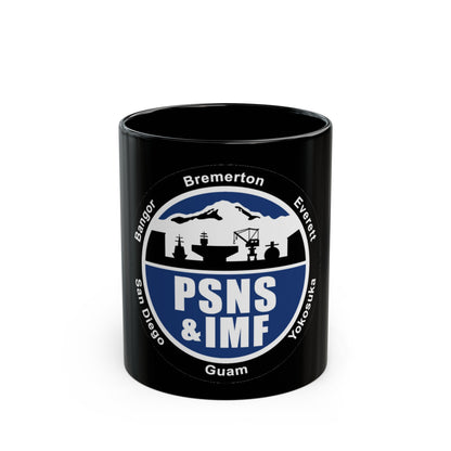 PSNS & IMF (U.S. Navy) Black Coffee Mug-11oz-The Sticker Space