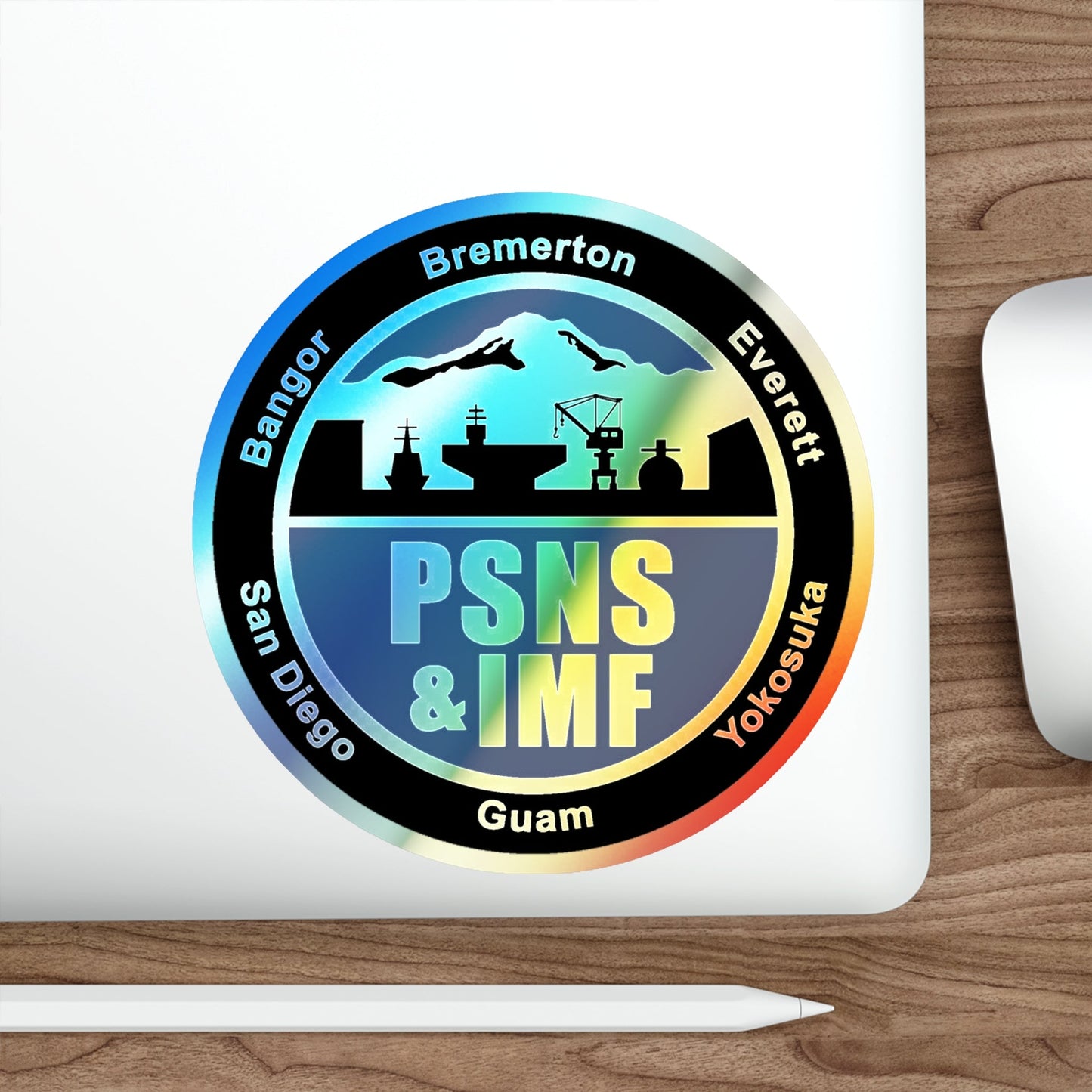 PSNS & IMF (U.S. Navy) Holographic STICKER Die-Cut Vinyl Decal-The Sticker Space