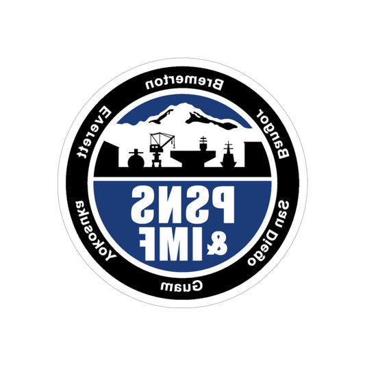 PSNS & IMF (U.S. Navy) REVERSE PRINT Transparent STICKER-6 Inch-The Sticker Space