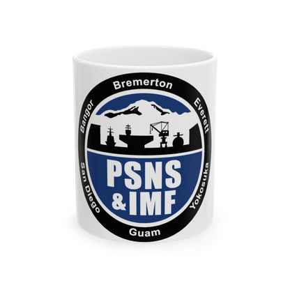 PSNS & IMF (U.S. Navy) White Coffee Mug-11oz-The Sticker Space