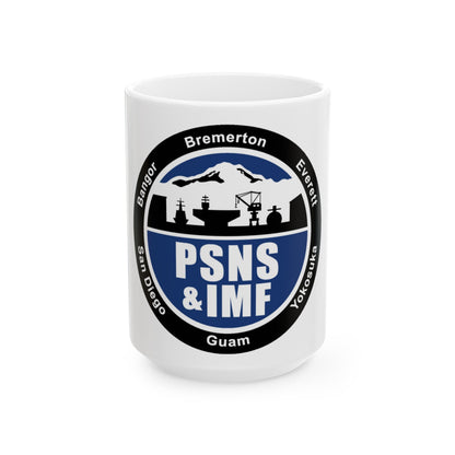 PSNS & IMF (U.S. Navy) White Coffee Mug-15oz-The Sticker Space