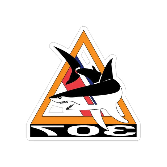 PSU 307 (U.S. Coast Guard) REVERSE PRINT Transparent Die-Cut STICKER 6 Inch Die-Cut Transparent - The Sticker Space