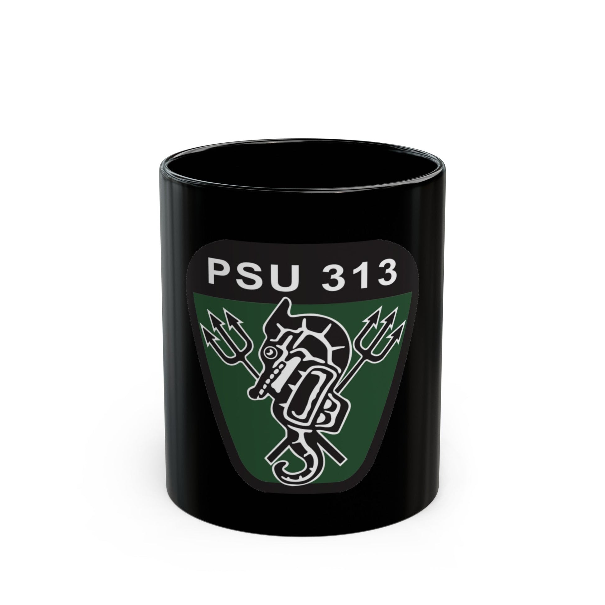 PSU 313 (U.S. Coast Guard) Black Coffee Mug-11oz-The Sticker Space