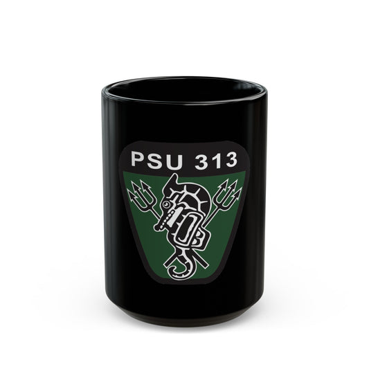 PSU 313 (U.S. Coast Guard) Black Coffee Mug-15oz-The Sticker Space