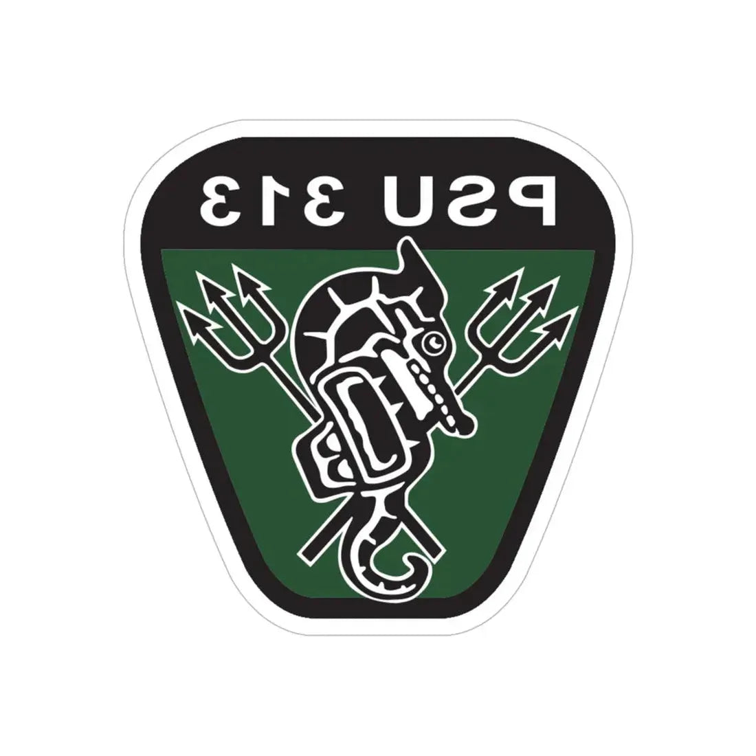 PSU 313 (U.S. Coast Guard) REVERSE PRINT Transparent Die-Cut STICKER - The Sticker Space