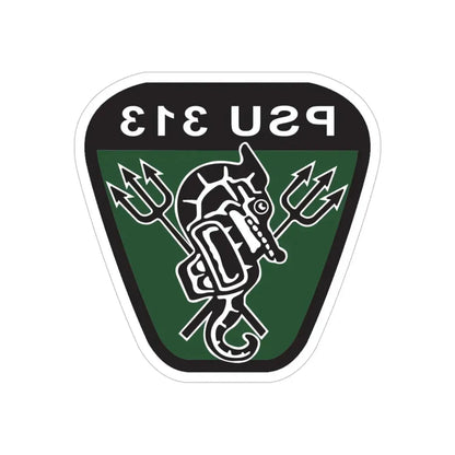 PSU 313 (U.S. Coast Guard) REVERSE PRINT Transparent Die-Cut STICKER - The Sticker Space