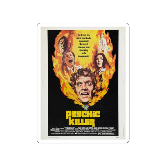 PSYCHIC KILLER 1975 Movie Poster STICKER Vinyl Die-Cut Decal 2 Inch - The Sticker Space