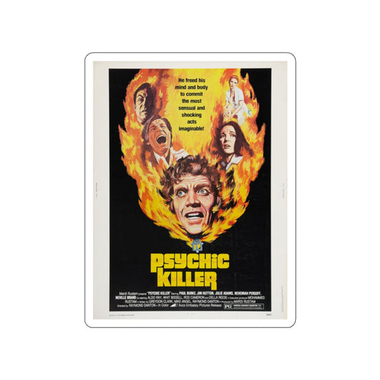 PSYCHIC KILLER 1975 Movie Poster STICKER Vinyl Die-Cut Decal-White-The Sticker Space