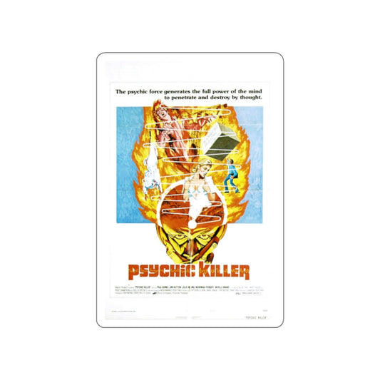 PSYCHIC KILLER (2) 1975 Movie Poster STICKER Vinyl Die-Cut Decal-White-The Sticker Space