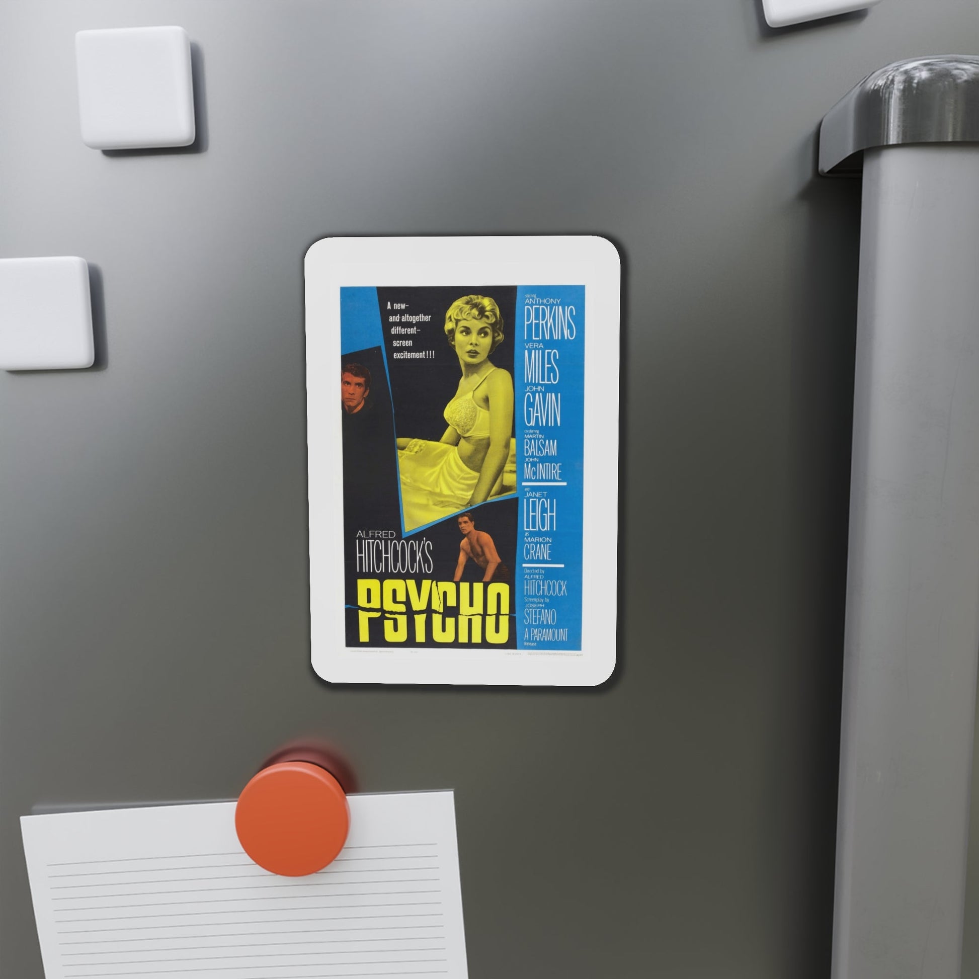 Psycho 1960 Movie Poster Die-Cut Magnet-The Sticker Space