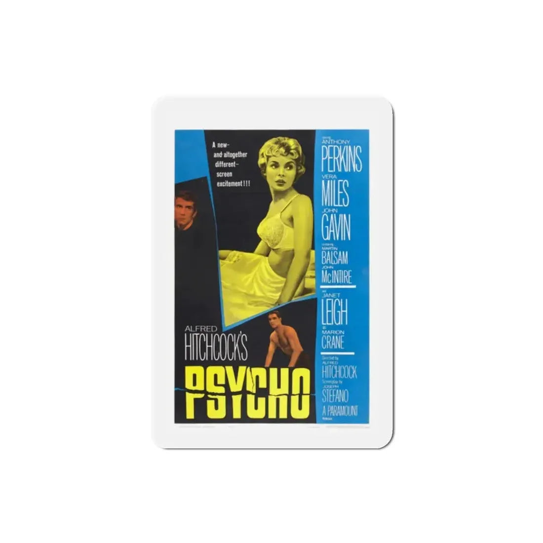 Psycho 1960 Movie Poster Refrigerator Magnet 2 Inch - The Sticker Space