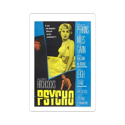 Psycho 1960 Movie Poster - STICKER Vinyl Kiss-Cut Decal 2 Inch White - The Sticker Space