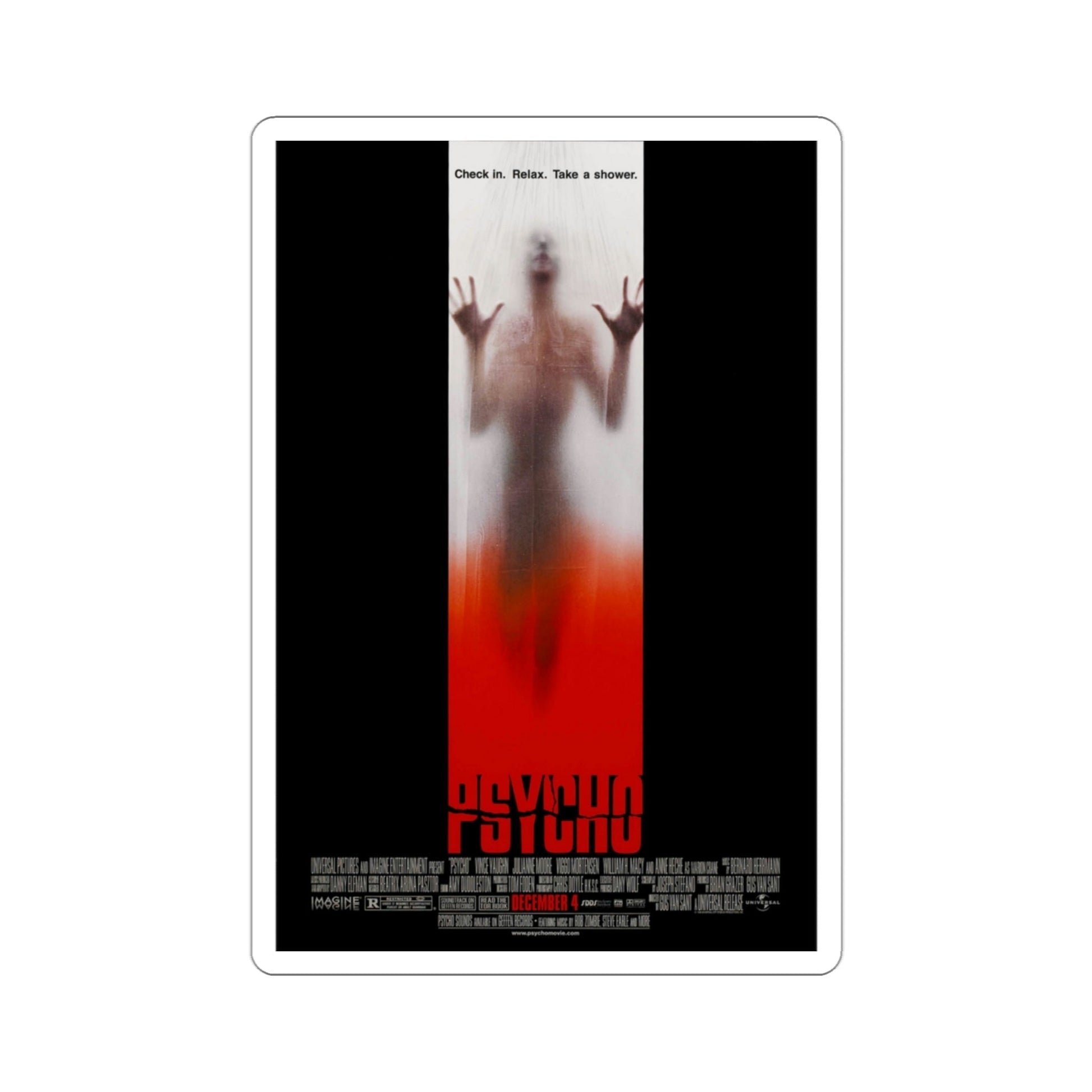 Psycho 1998 Movie Poster STICKER Vinyl Die-Cut Decal-3 Inch-The Sticker Space