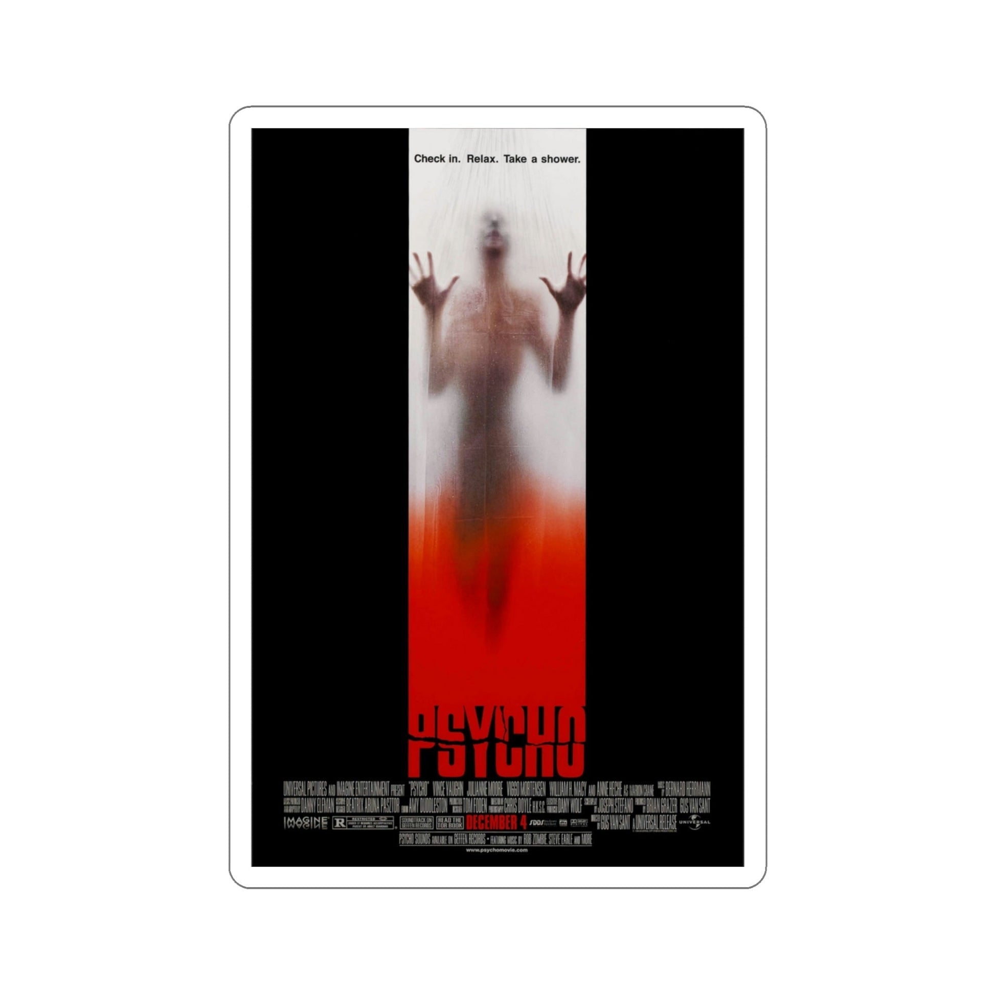 Psycho 1998 Movie Poster STICKER Vinyl Die-Cut Decal-4 Inch-The Sticker Space