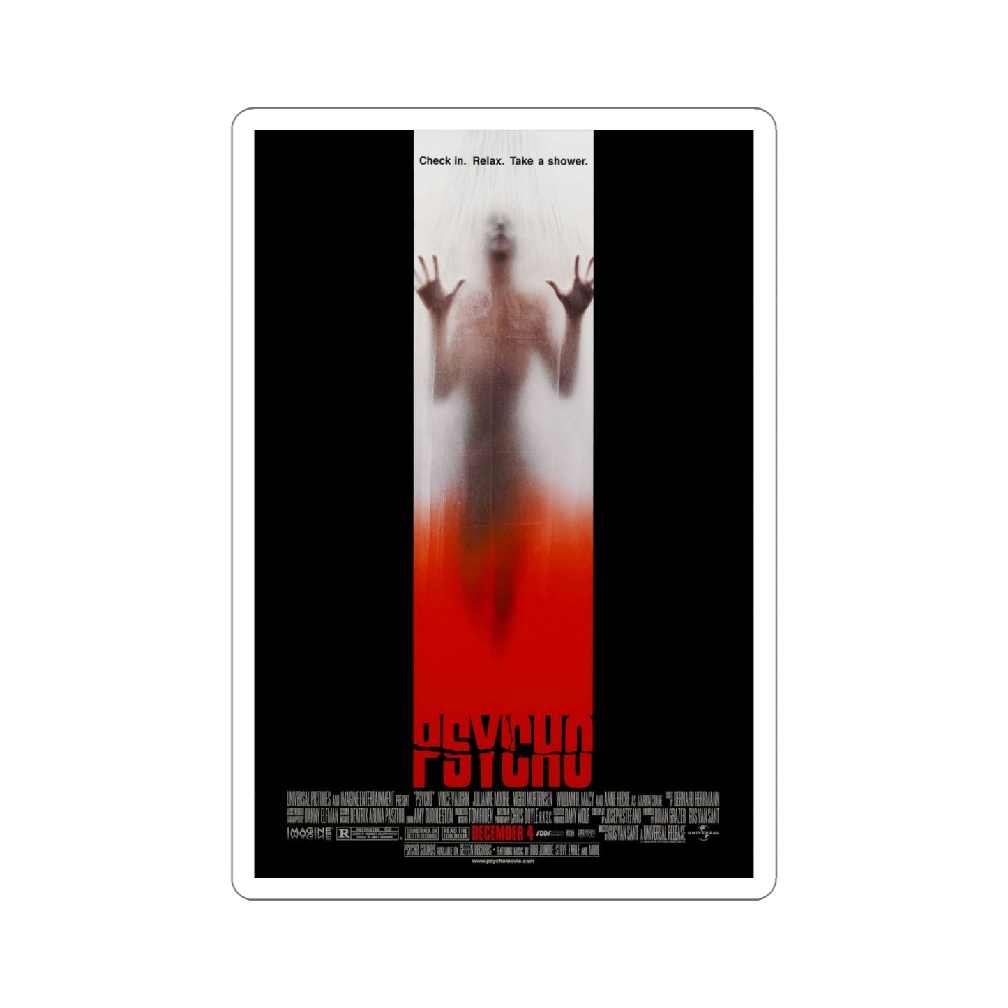 Psycho 1998 Movie Poster STICKER Vinyl Die-Cut Decal-5 Inch-The Sticker Space