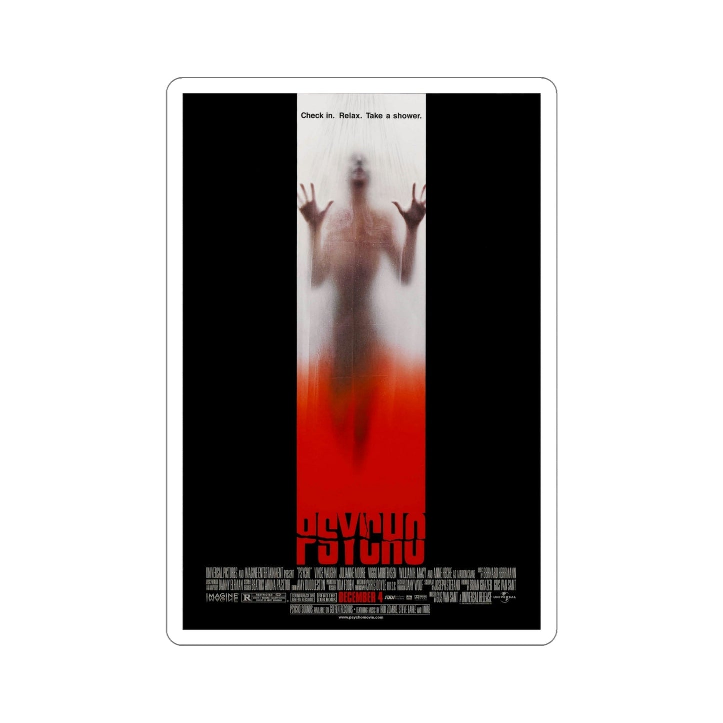 Psycho 1998 Movie Poster STICKER Vinyl Die-Cut Decal-6 Inch-The Sticker Space