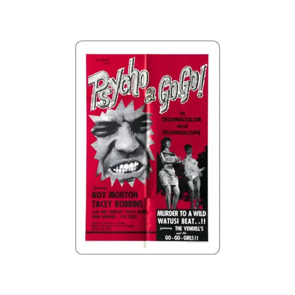 PSYCHO A GOGO 1965 Movie Poster STICKER Vinyl Die-Cut Decal 3 Inch - The Sticker Space