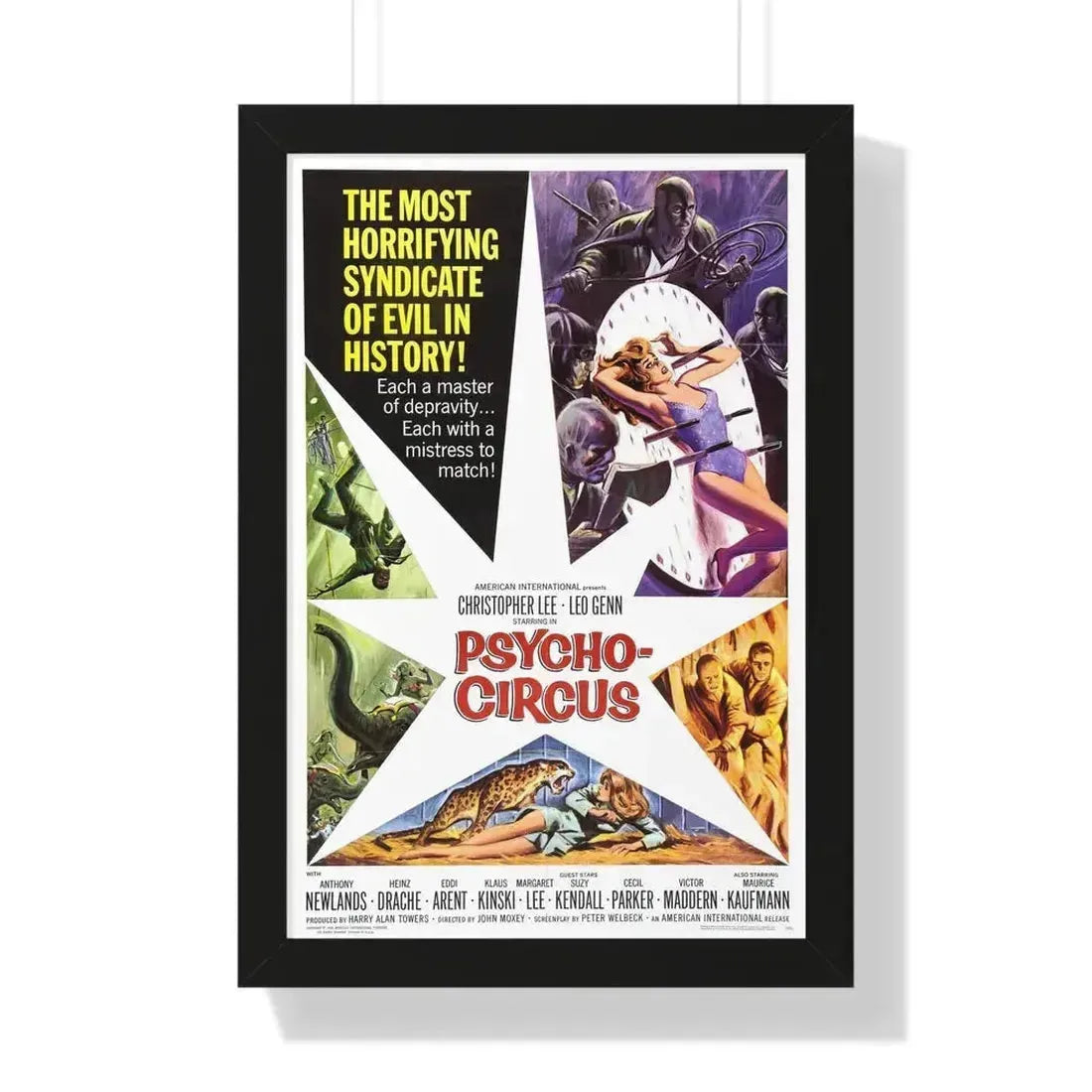 PSYCHO CIRCUS 1966 - Framed Movie Poster 16″ x 24″ Black - The Sticker Space