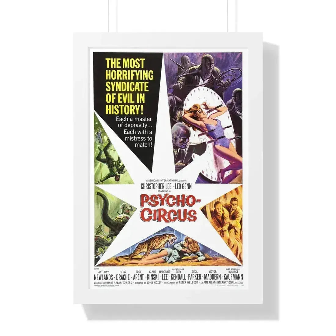 PSYCHO CIRCUS 1966 - Framed Movie Poster 16″ x 24″ White - The Sticker Space