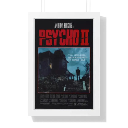 PSYCHO II 1983 - Framed Movie Poster 16″ x 24″ White - The Sticker Space