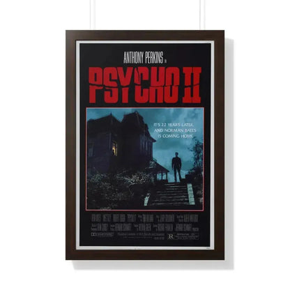 PSYCHO II 1983 - Framed Movie Poster 20" x 30" Walnut - The Sticker Space