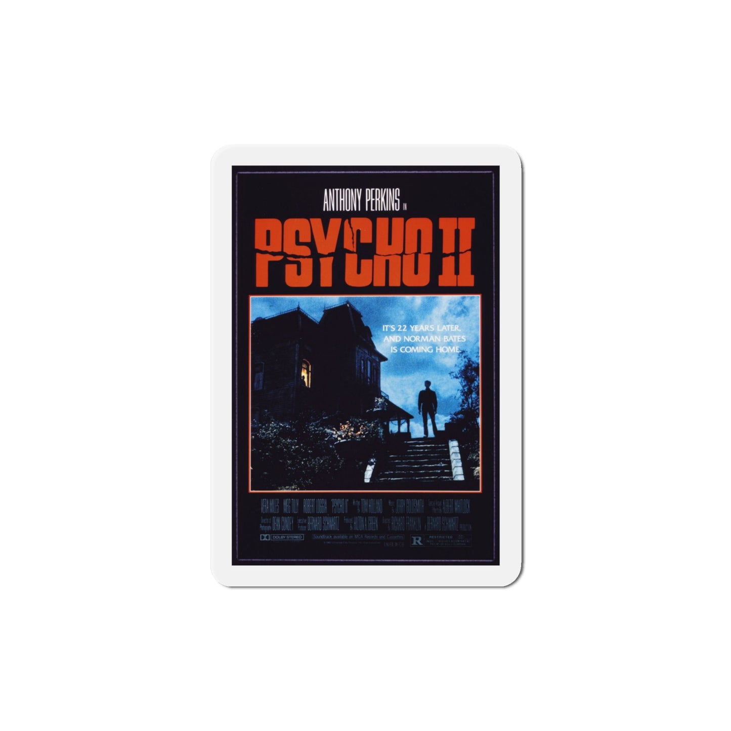 Psycho II 1983 Movie Poster Die-Cut Magnet-4" x 4"-The Sticker Space