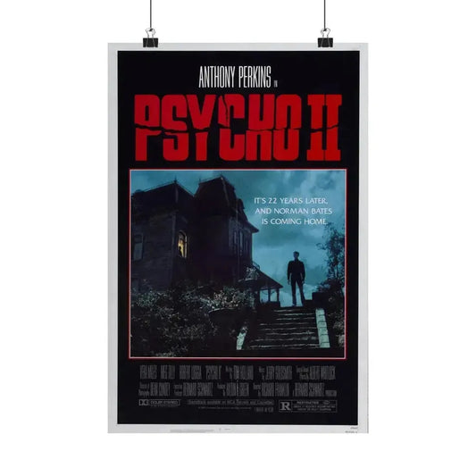 PSYCHO II 1983 - Paper Movie Poster 12″ x 18″ Matte - The Sticker Space
