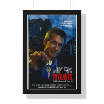 PSYCHO III 1986 - Framed Movie Poster 16″ x 24″ Black - The Sticker Space