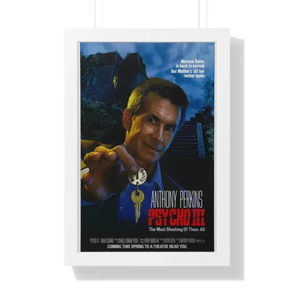 PSYCHO III 1986 - Framed Movie Poster 16″ x 24″ White - The Sticker Space