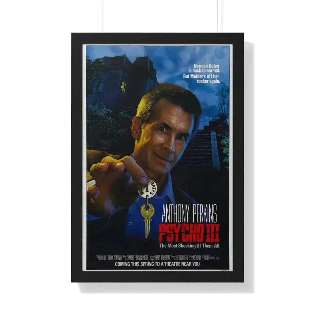 PSYCHO III 1986 - Framed Movie Poster 20" x 30" Black - The Sticker Space