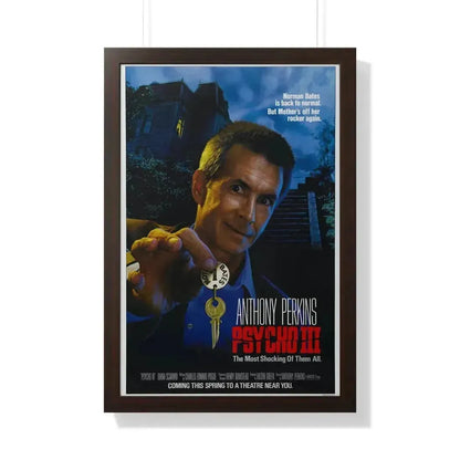PSYCHO III 1986 - Framed Movie Poster 20" x 30" Walnut - The Sticker Space