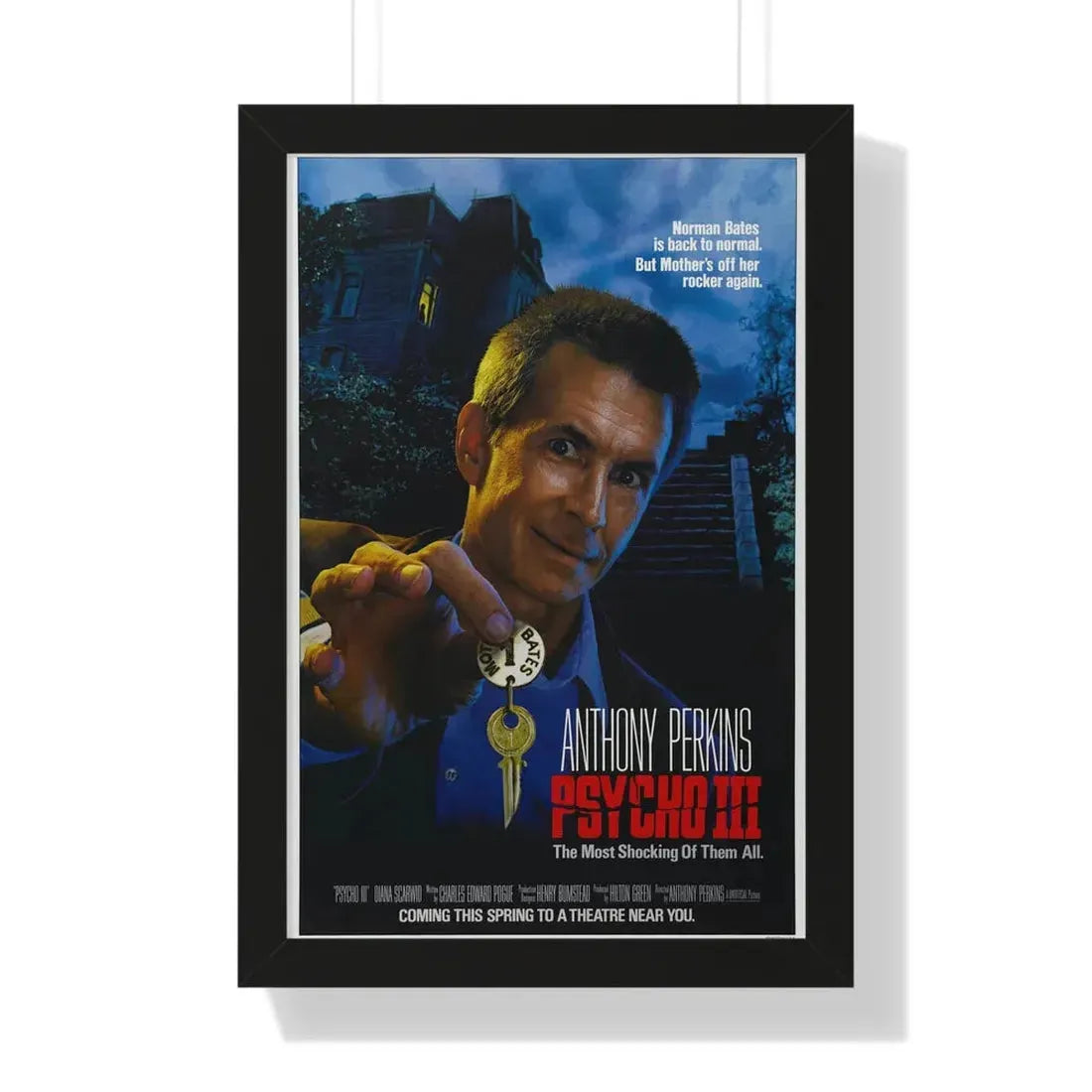 PSYCHO III 1986 - Framed Movie Poster - The Sticker Space