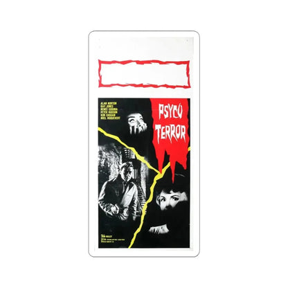 PSYCHO TERROR 1964 Movie Poster - STICKER Vinyl Kiss-Cut Decal 3 Inch White - The Sticker Space