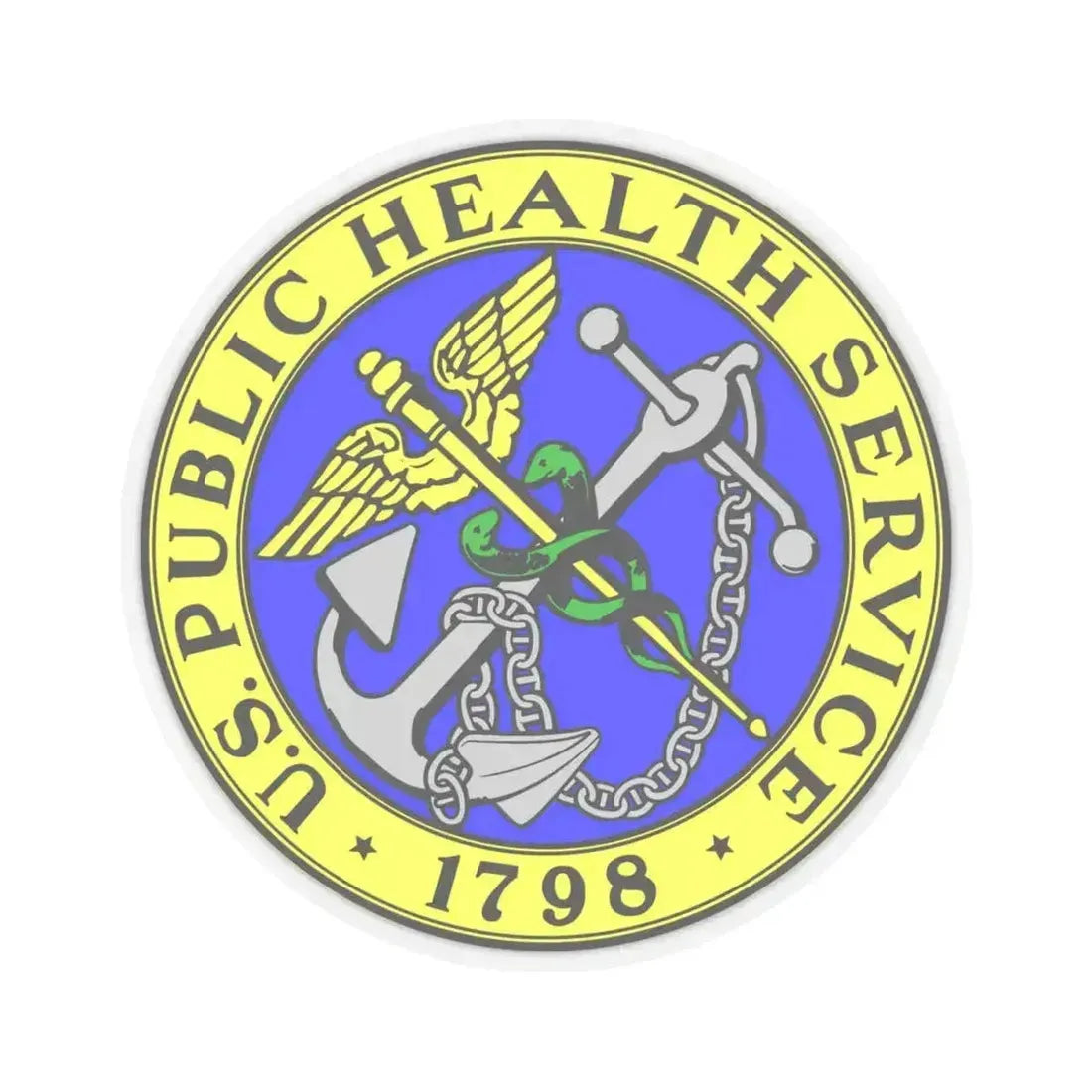Public Health Service - STICKER Vinyl Kiss-Cut Decal 4 Inch Transparent - The Sticker Space