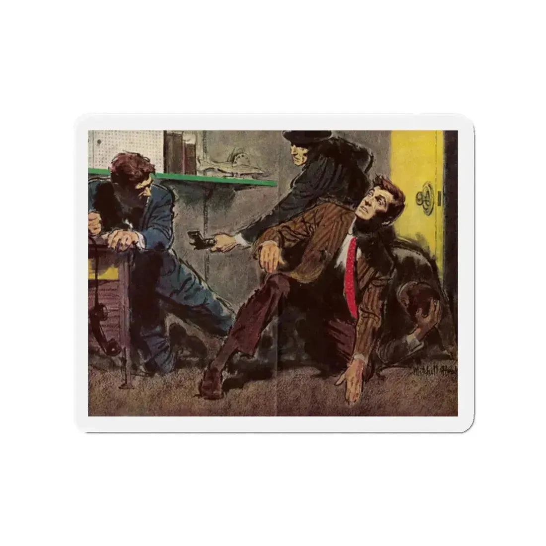 Publication unknown (2) (Magazine Illustration) Refrigerator Magnet 2 Inch Die-Cut - The Sticker Space