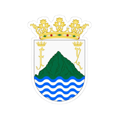 Puerto Plata Old Shield (Costa Rica) (Coat of Arms) STICKER Vinyl Kiss-Cut Decal 4 Inch White - The Sticker Space