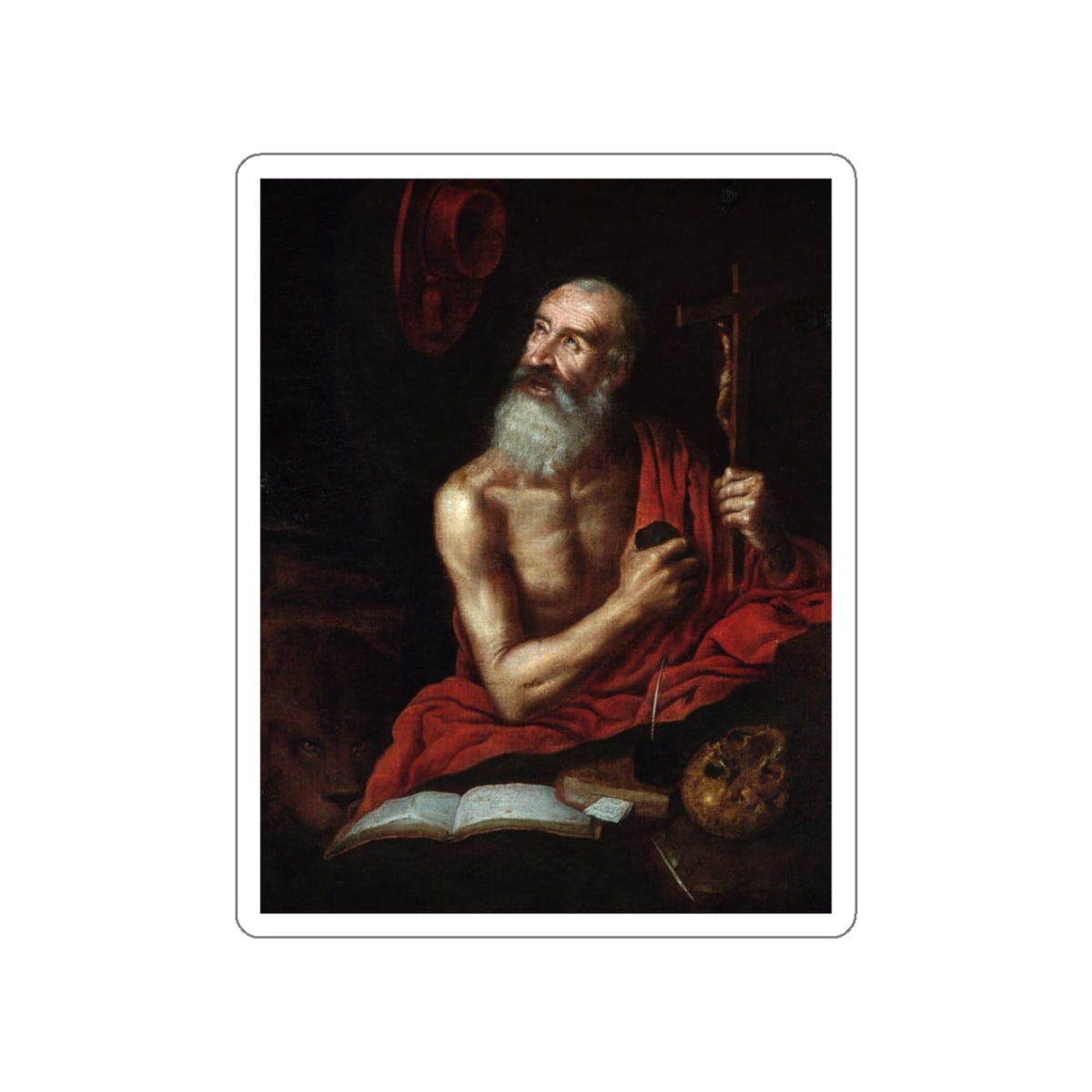 PUGA, Antonio - St Jerome (Artwork) STICKER Vinyl Die-Cut Decal-White-The Sticker Space