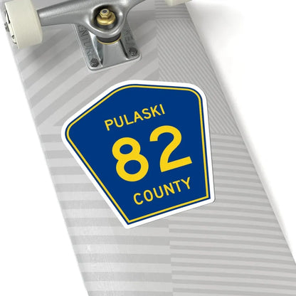 Pulaski County Route 82 AR (Arkansas) (Road Sign) STICKER Vinyl Kiss-Cut Decal - The Sticker Space