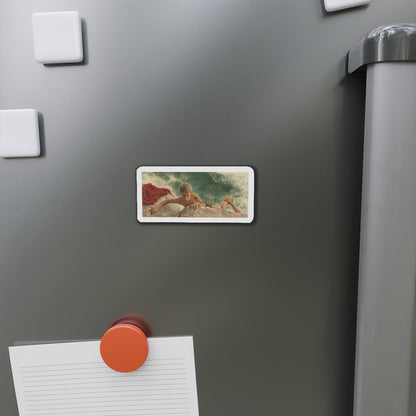 Pulling Him Back In, Saturday Evening Post story illustration (Magazine Illustration) Refrigerator Magnet-The Sticker Space