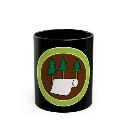 Pulp and Paper (Boy Scout Merit Badge) Black Coffee Mug-11oz-The Sticker Space